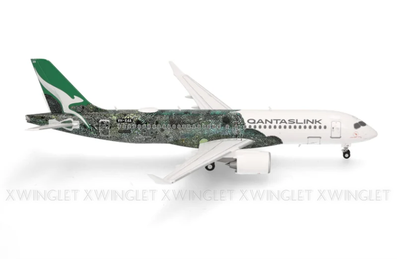 Watermarked - Herpa QantasLink Airbus A220-300 VH-X4A 1:200 Diecast Model